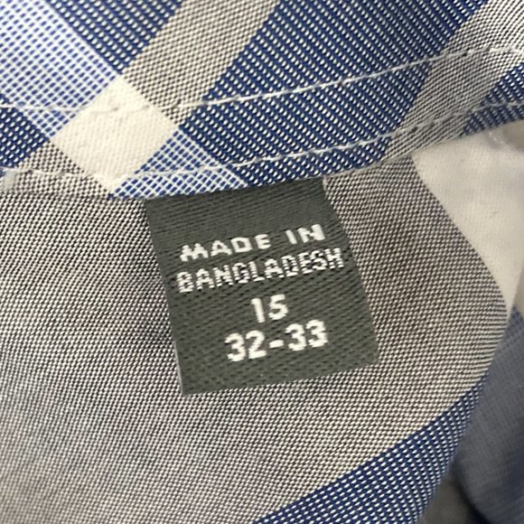 Kenneth Cole | Oeko-Tex Men's New Navy Long Sleeve Button Down Dress Shirt 32 33 - Picture 12 of 14